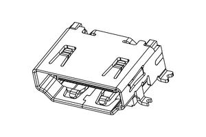 HDMI Horizontal A Type Socket Conn SE-H60221